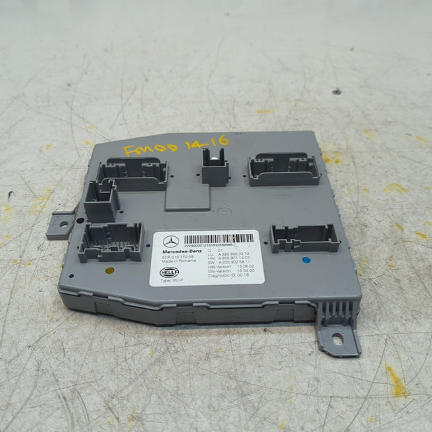 MERCEDES S-CLASS REAR SAM CONTROL MODULE W222 A2229006212 2016 FM001416