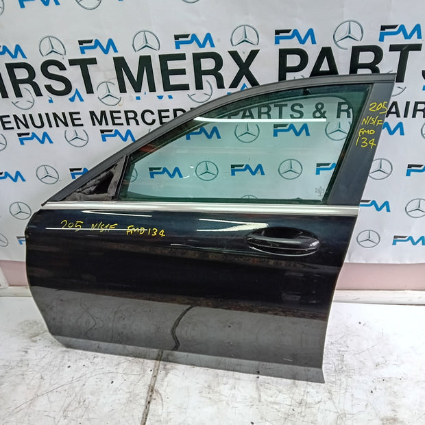 MERCEDES  C-CLASS W205 PASSENGER SIDE FRONT DOOR N/S/F  BLACK COMPLETE FMD134