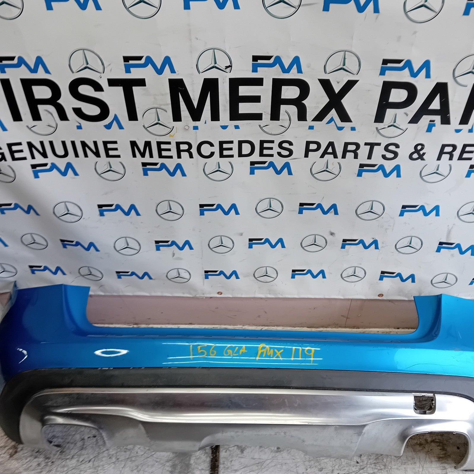 MERCEDES BENZ GLA X156 REAR BUMPER BLUE 2014-19 A1568852425 FMX119