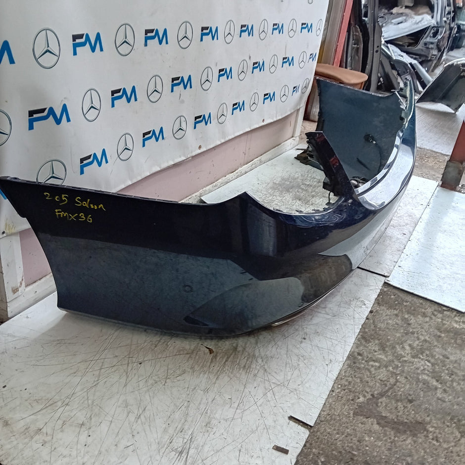 MERCEDES C-CLASS W205 SLN REAR BUMPER 2014 ON BLUE COMPLETE A2058555738 FMX36