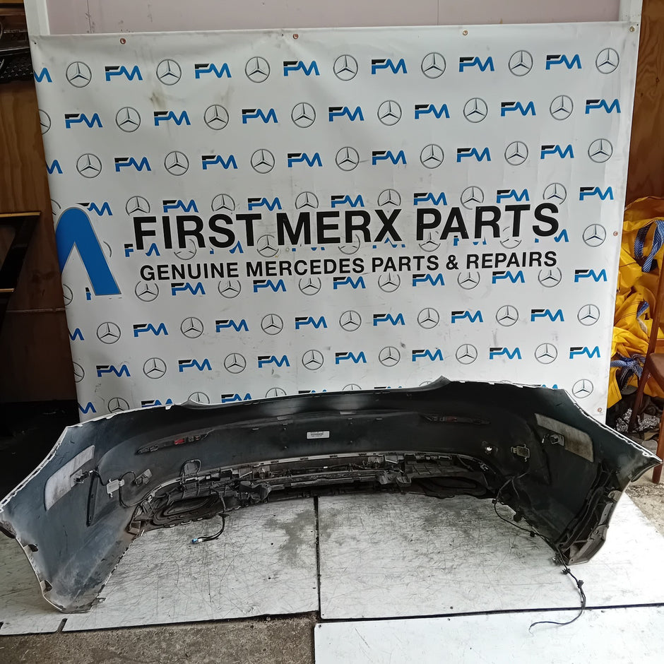 MERCEDES BENZ C-CLASS W205 COUPE REAR BUMPER 2015 WHITE COMPLETE FMX62
