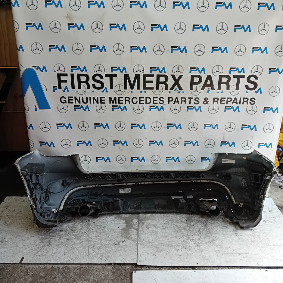 MERCEDES BENZ GLA W156 AMG REAR BUMPER ŴHITE 2016 A1568854340 COMPLETE FMX124