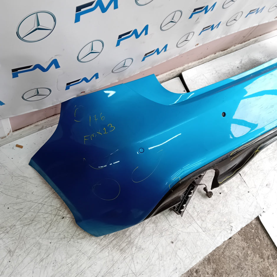 MERCEDES BENZ  A-CLASS W176 REAR BUMPER A1768850125 2012-18 BLUE FMX13