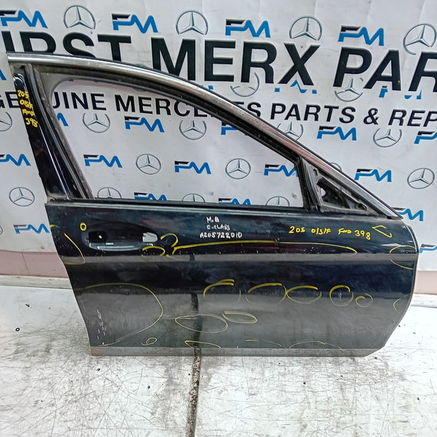 MEECEDS C-CLASS W205 DRIVER FRONT DOOR OSF BLACK 2014 ON FMD398