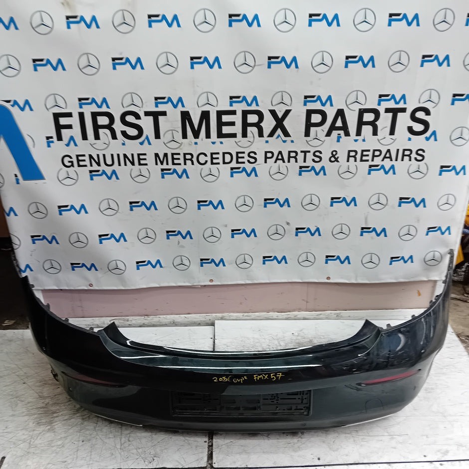 MERCEDES BENZ C-CLASS W205 COUPE REAR BUMPER 2015 BLACK FMX57