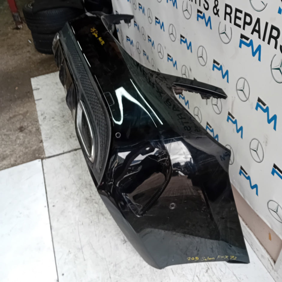 MERCEDES BENZ C-CLASS W205 SALOON REAR AMG BUMPER BLACK 2014 A2058555738 FMX72