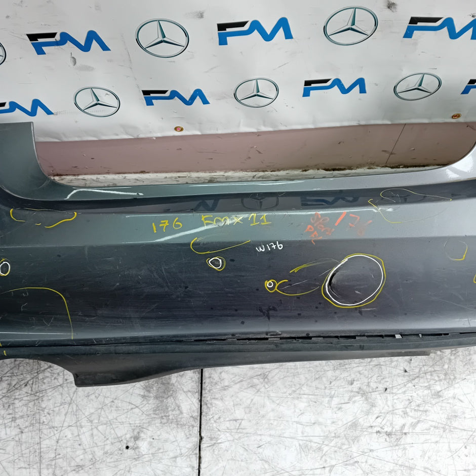 MERCEDES BENZ  A-CLASS W176 REAR BUMPER A1768850125 2012-18 GREY COMPLETE FMX11