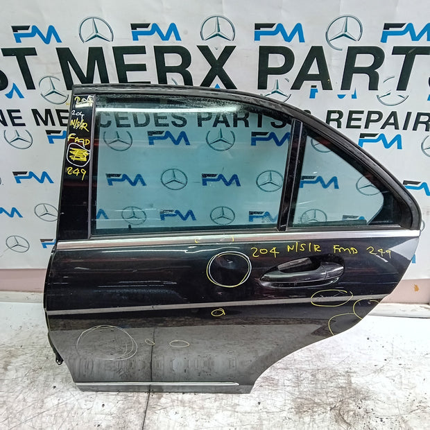 MERCEDES C-CLASS W204 SLN PASSENGER REAR DOOR NSR BLACK 2008-14 COMPLETE FMD249