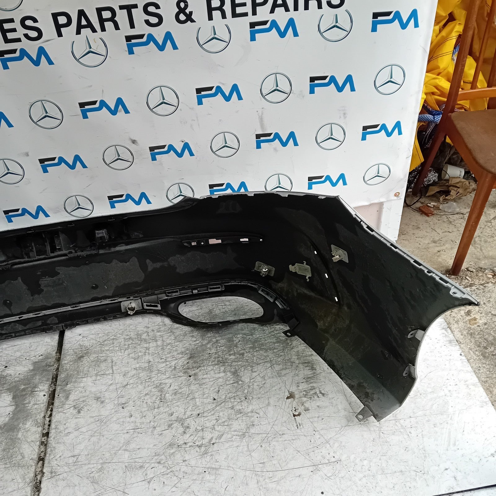 MERCEDES BENZ C-CLASS W205 SLN REAR BUMPER 2014 ON SILVER  A2058850138 FMX38