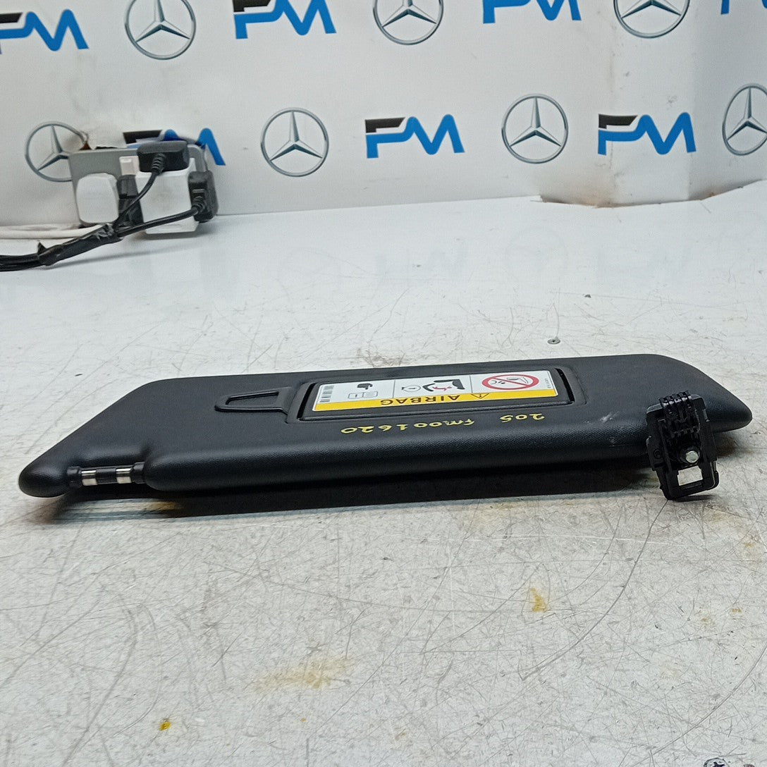 MERCEDES C-CLASS W205 SUN VISOR PASSENGER SIDE BLACK A0078173620 2014 FM001620