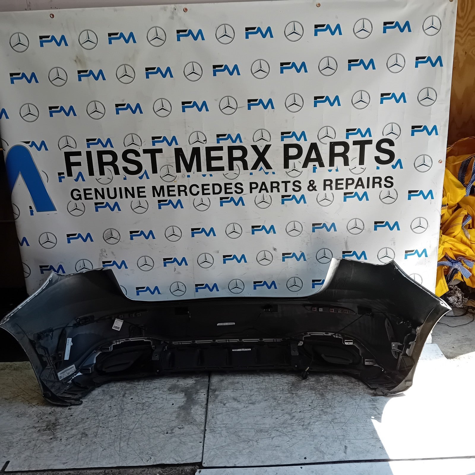 MERCEDES BENZ A-CLASS W177 REAR BUMPER A1778804801 2018 GREY COMPLETE FMX158