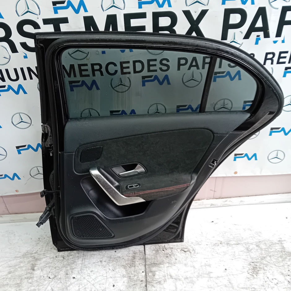 MERCEDES A-CLASS W177 DRIVER REAR DOOR OSR BLACK 2018 ON COMPLETE FMD247