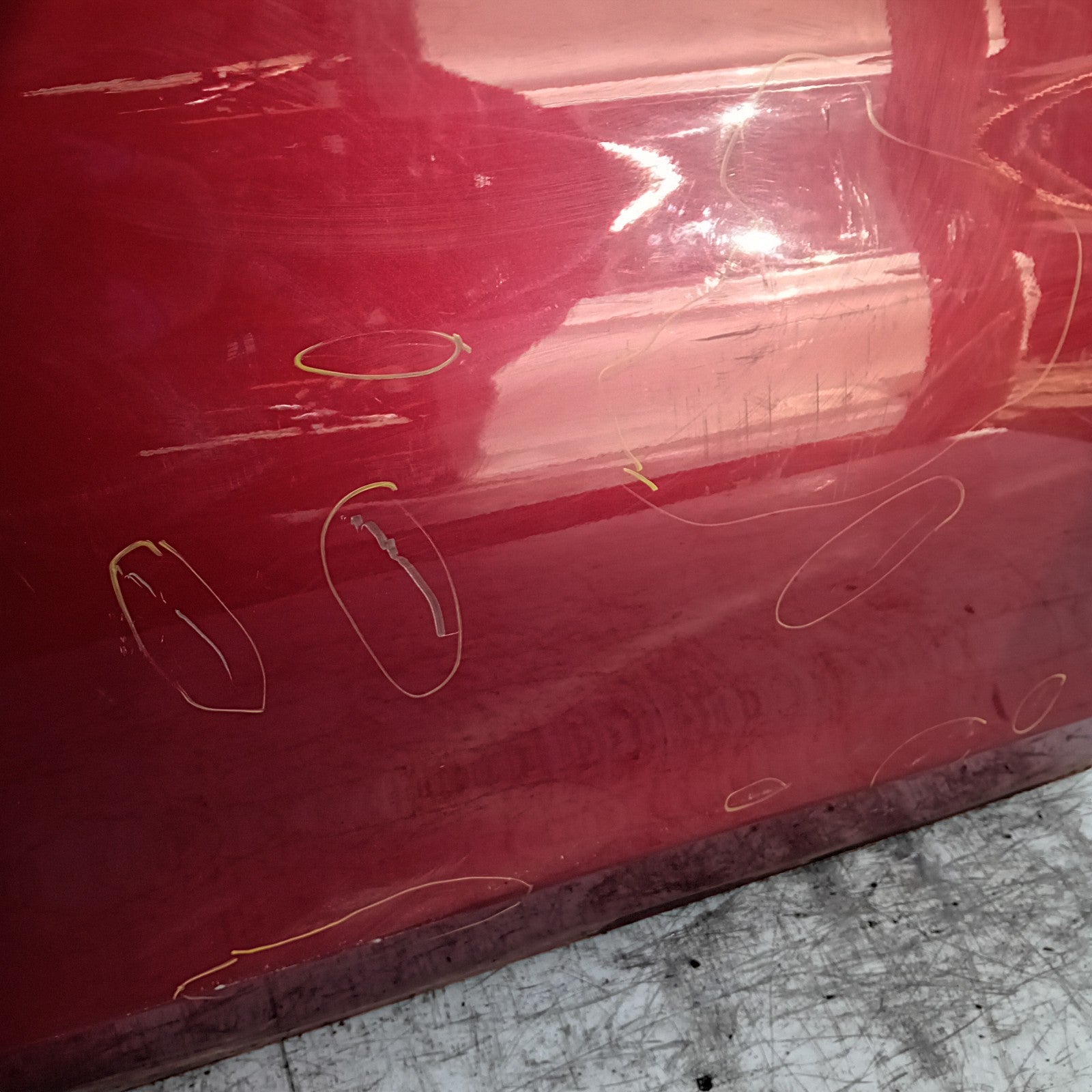 MERCEDES C-CLASS W205 DRIVER FRONT DOOR OSF 2014 RED  FMD508