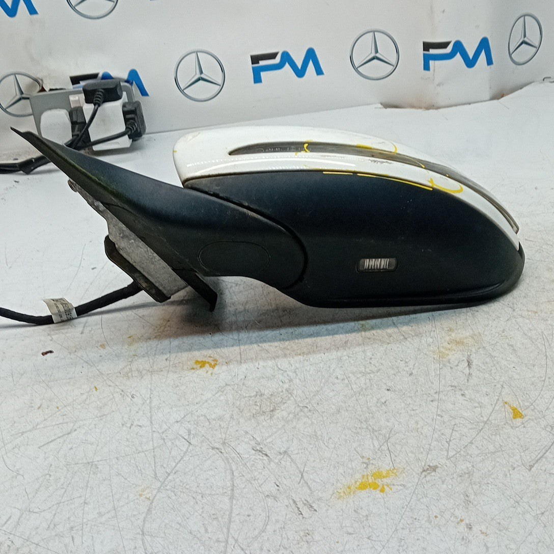 MERCEDES C-CLASS W205 PASSENGER WING MIRROR NS WHITE 2014 PL A2058101916 FMM60