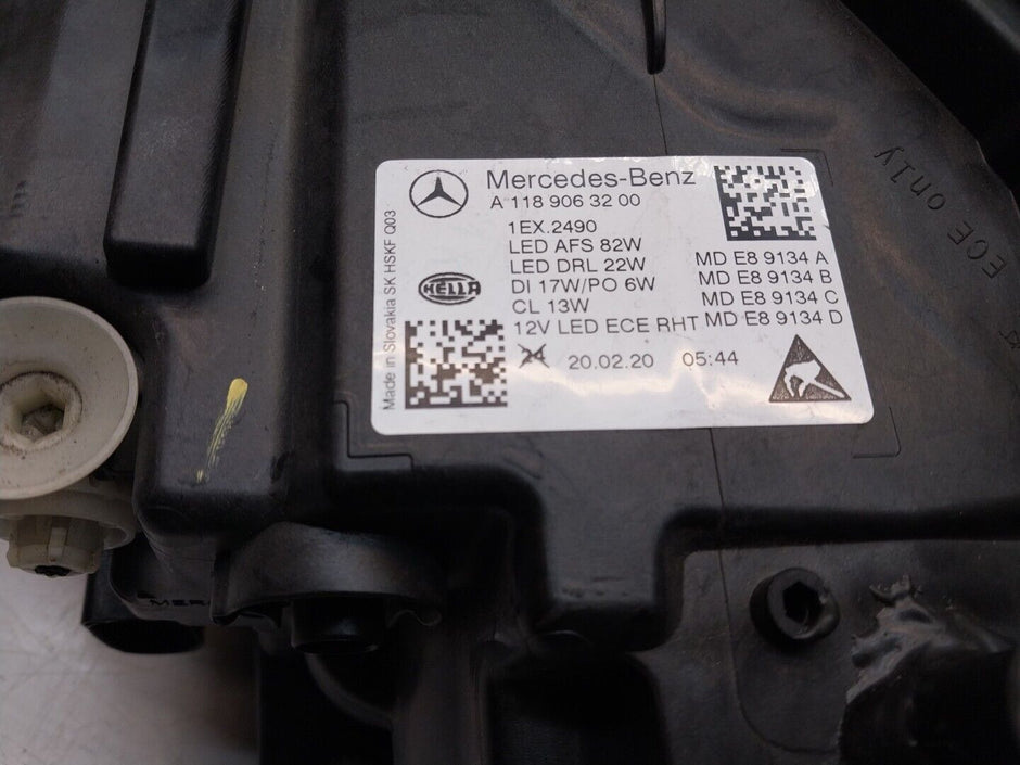 MERCEDES CLA W118 BARE HEADLIGHT Multibeam LED DRIVER SIDE A1189063400 FMH0065