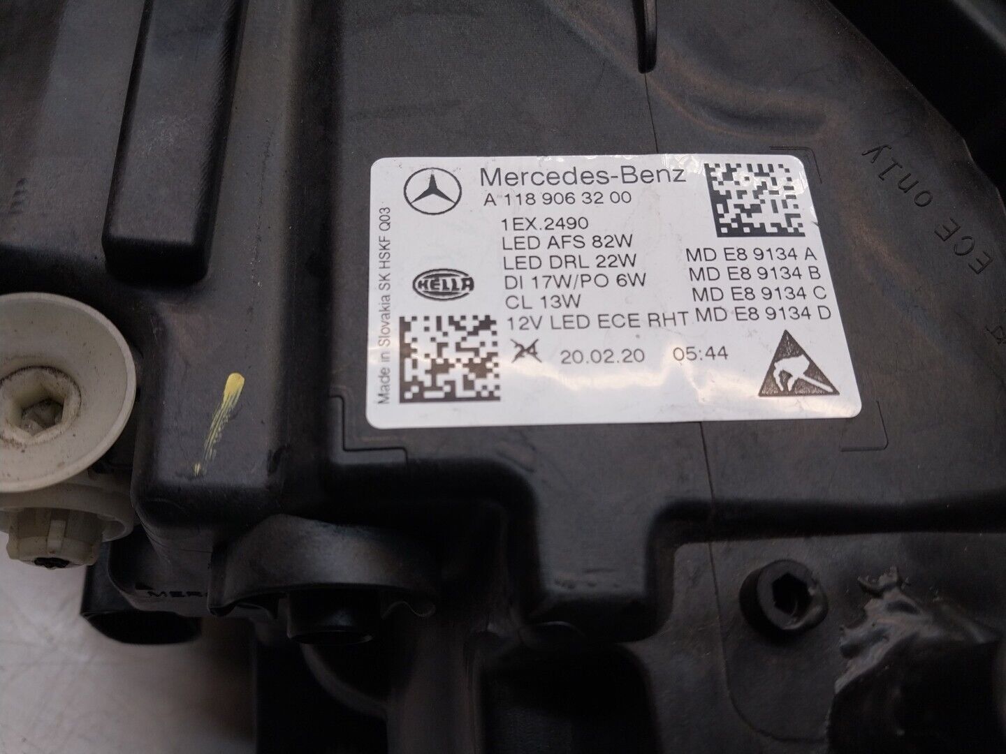 MERCEDES CLA W118 BARE HEADLIGHT Multibeam LED DRIVER SIDE A1189063400 FMH0065