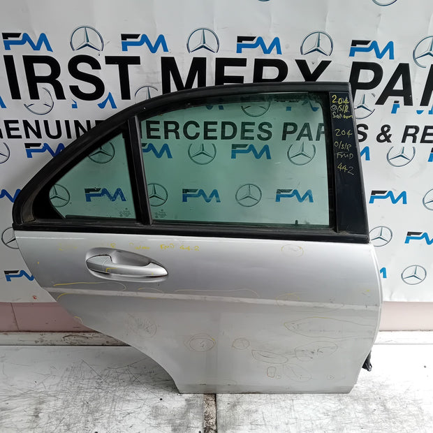 MERCEDES C-CLASS W204 SLN DRIVER REAR DOOR OSR SILVER 2008-2014 COMPLETE FMD442