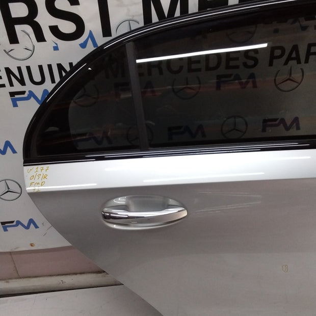 MERCEDES BENZ A-CLASS W177 DRIVER SIDE REAR DOOR O/S/R COMPLETE SILVER FMD71
