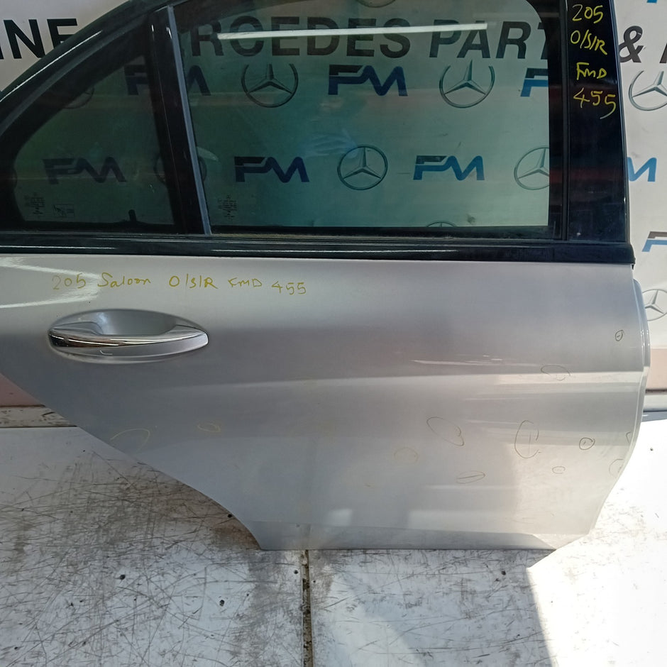MERCEDES C-CLASS S205 SLN DRIVER REAR DOOR OSR SILVER 2014 ON COMPLETE FMD455