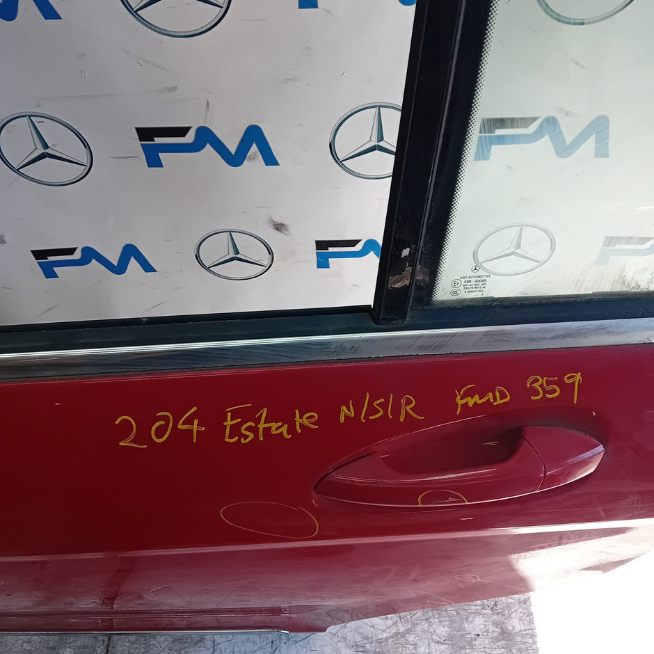 MERCEDES C-CLASS S204 EST PASSENGER REAR DOOR NSR RED 2008-14 FMD459