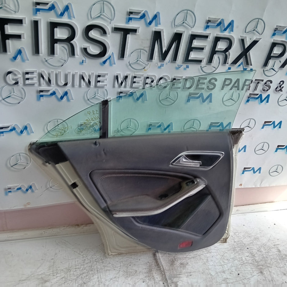 MERCEDES CLA W117 PASSENGER REAR DOOR NSR WHITE 2013-19 COMPLETE FMD234