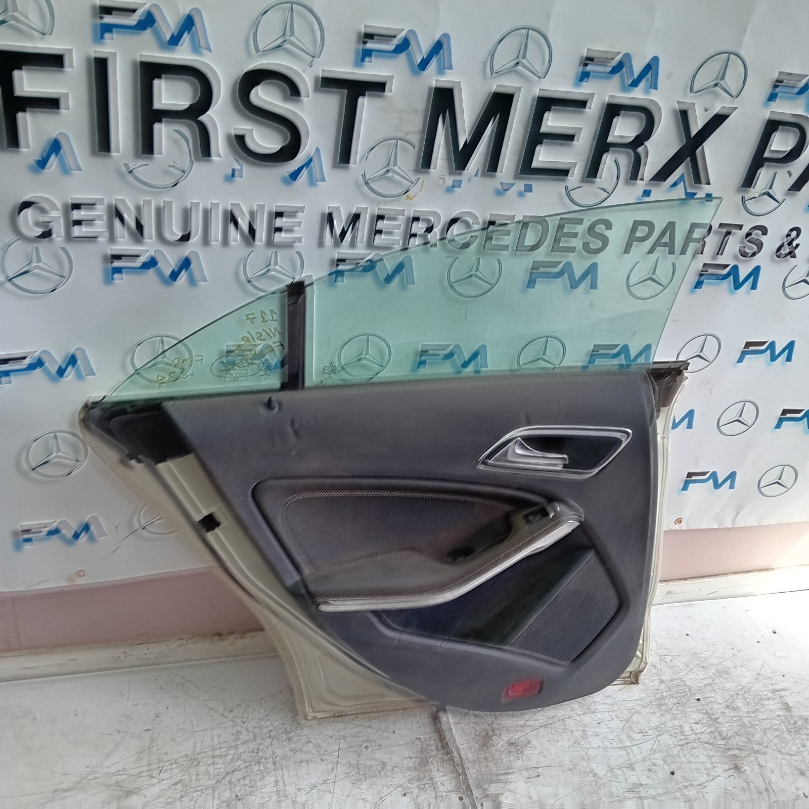 MERCEDES CLA W117 PASSENGER REAR DOOR NSR WHITE 2013-19 COMPLETE FMD234