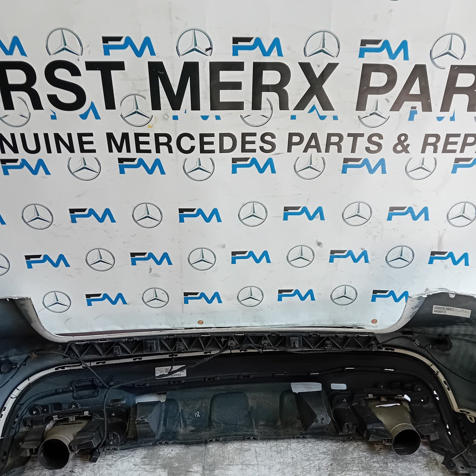 MERCEDES BENZ GLA W156 AMG REAR BUMPER ŴHITE 2016 A1568854340 COMPLETE FMX124