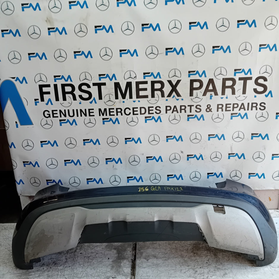 MERCEDES BENZ GLA W156 REAR BUMPER BLUE 2013-19 ON A1568802540 COMPLETE FMX122