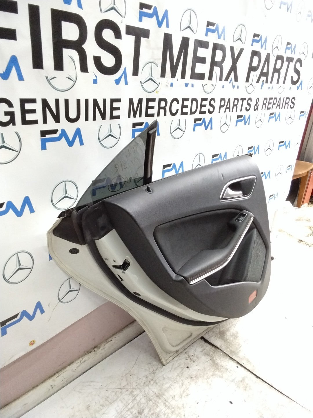 MERCEDES CLA W117 PASSENGER REAR DOOR NSR WHITE 2013-19 COMPLETE FMD300