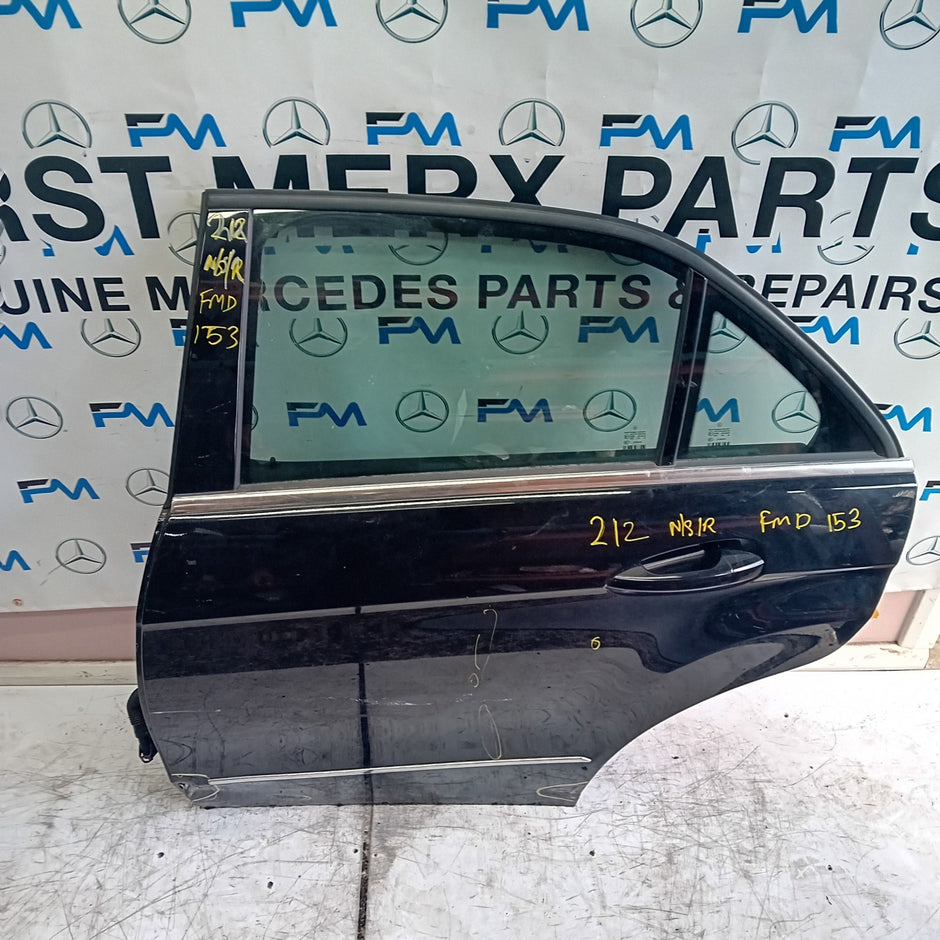 MERCEDES E-CLASS W212 PASSENGER REAR DOOR N/S/R BLACK COMPLETE 2009-16 FMD153