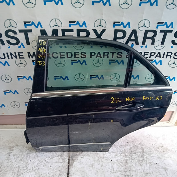 MERCEDES E-CLASS W212 PASSENGER REAR DOOR N/S/R BLACK COMPLETE 2009-16 FMD153