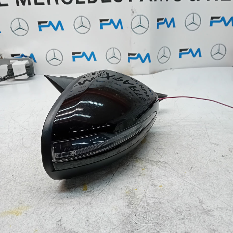 MERCEDES BENZ  C-CLASS W205 DRIVER WING MIRROR OS BLACK PL A2058104402 FMM80