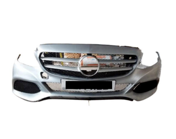 MERCEDES C CLASS W205 COMPLETE FRONT BUMPER 2014-2018 (SILVER)