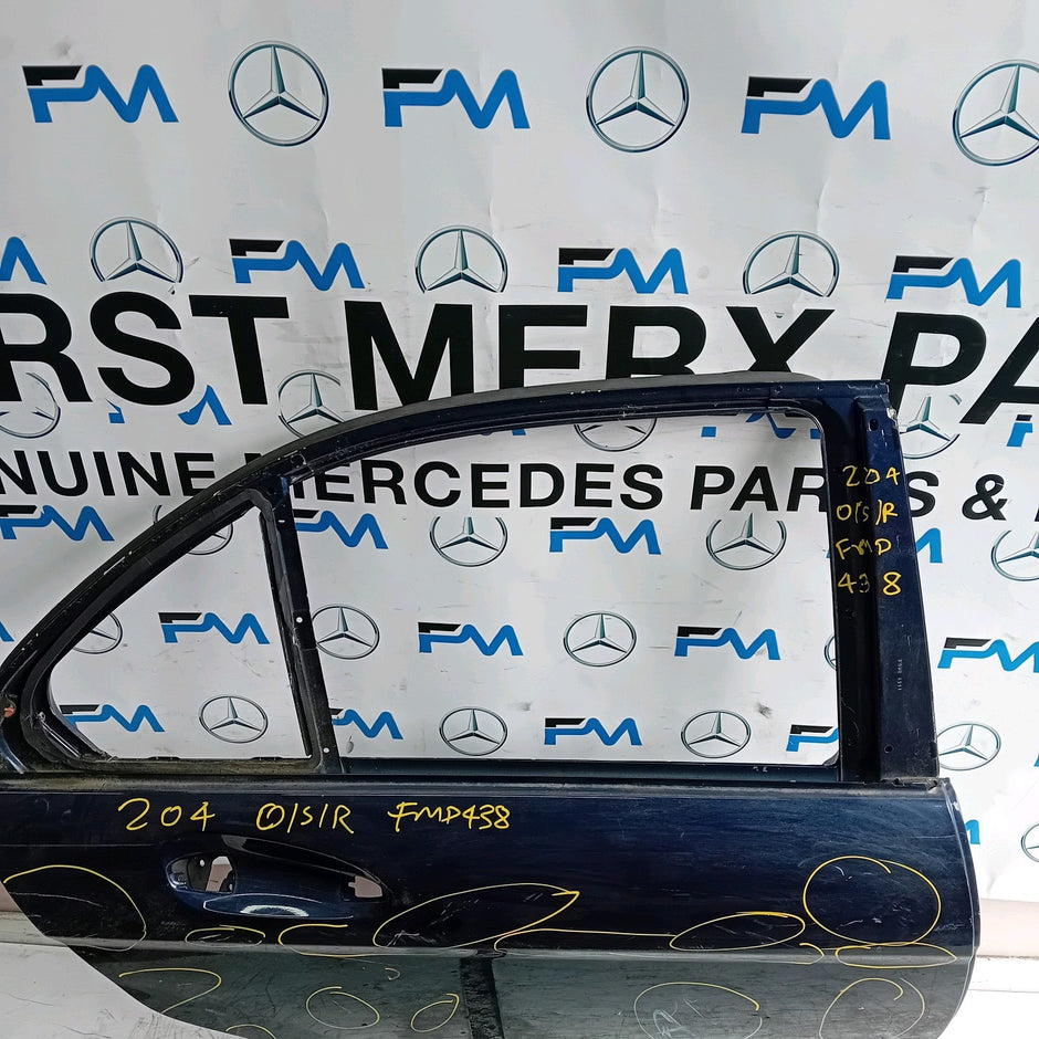 MERCEDES C-CLASS W204 SLN DRIVER REAR DOOR OSR BLUE 2009-2014 FMD438