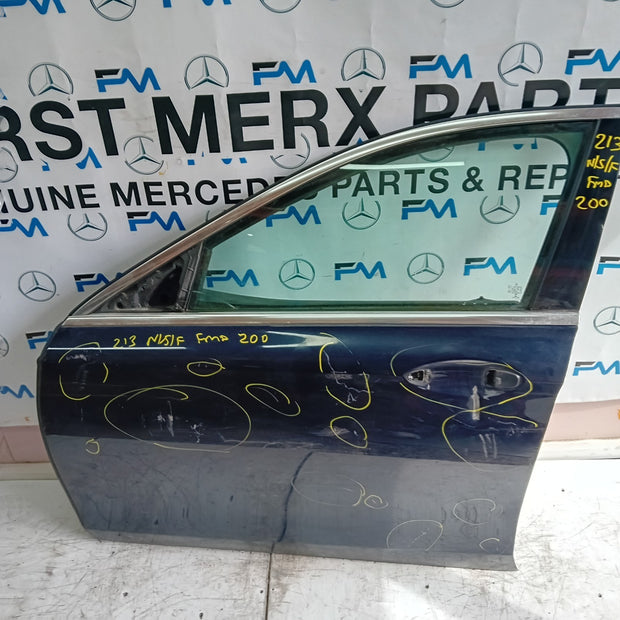 MERCEDES E-CLASS W213 SLN PASSENGER FRONT DOOR NSF BLUE 2016 ON COMPLETE FMD200