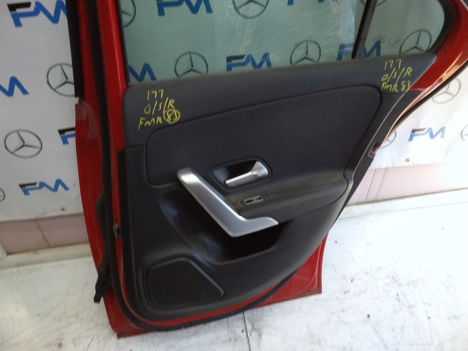 MERCEDES BENZ A-CLASS W177 DRIVER SIDE REAR DOOR O/S/R COMPLETE RED FMD83