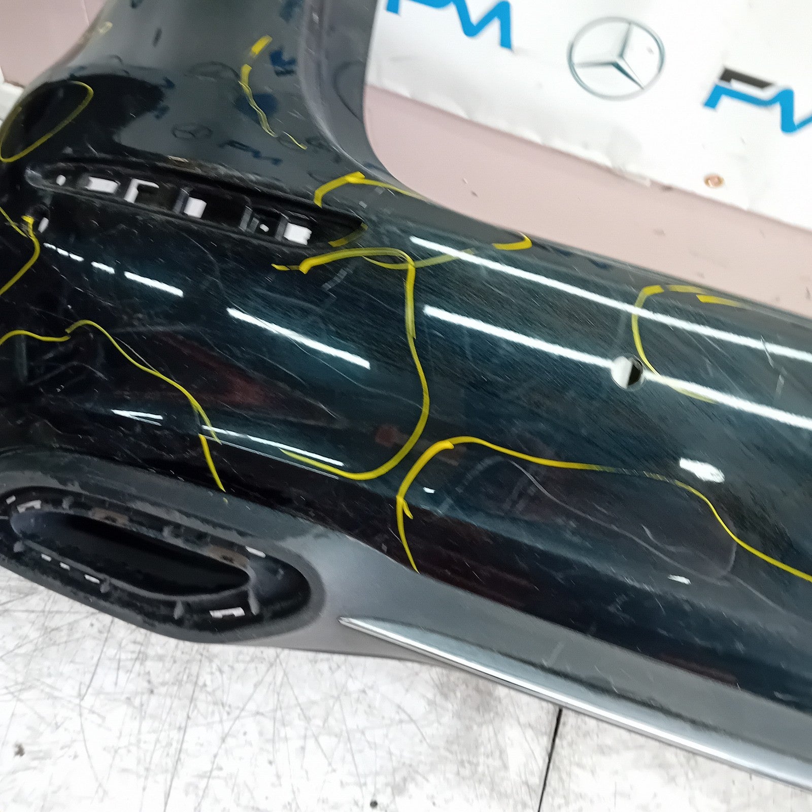 MERCEDES BENZ  A-CLASS W177 REAR BUMPER A1778805400 2018 BLACK FMX9