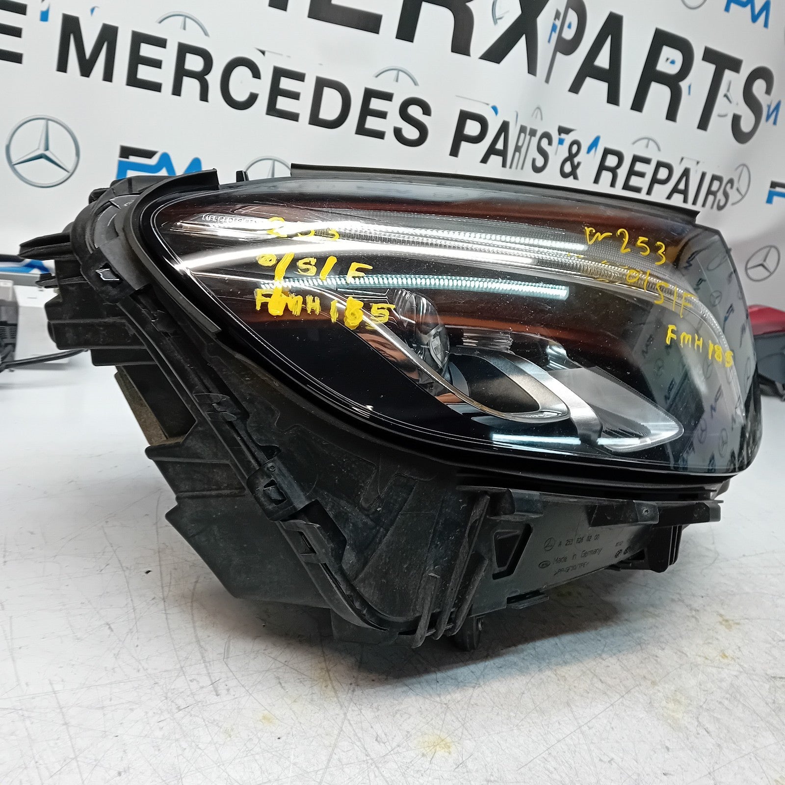 MERCEDES GLC W253 DRIVER HIGH PERFORM COMPLETE HEADLIGHT A2539065401 2016 FMH185