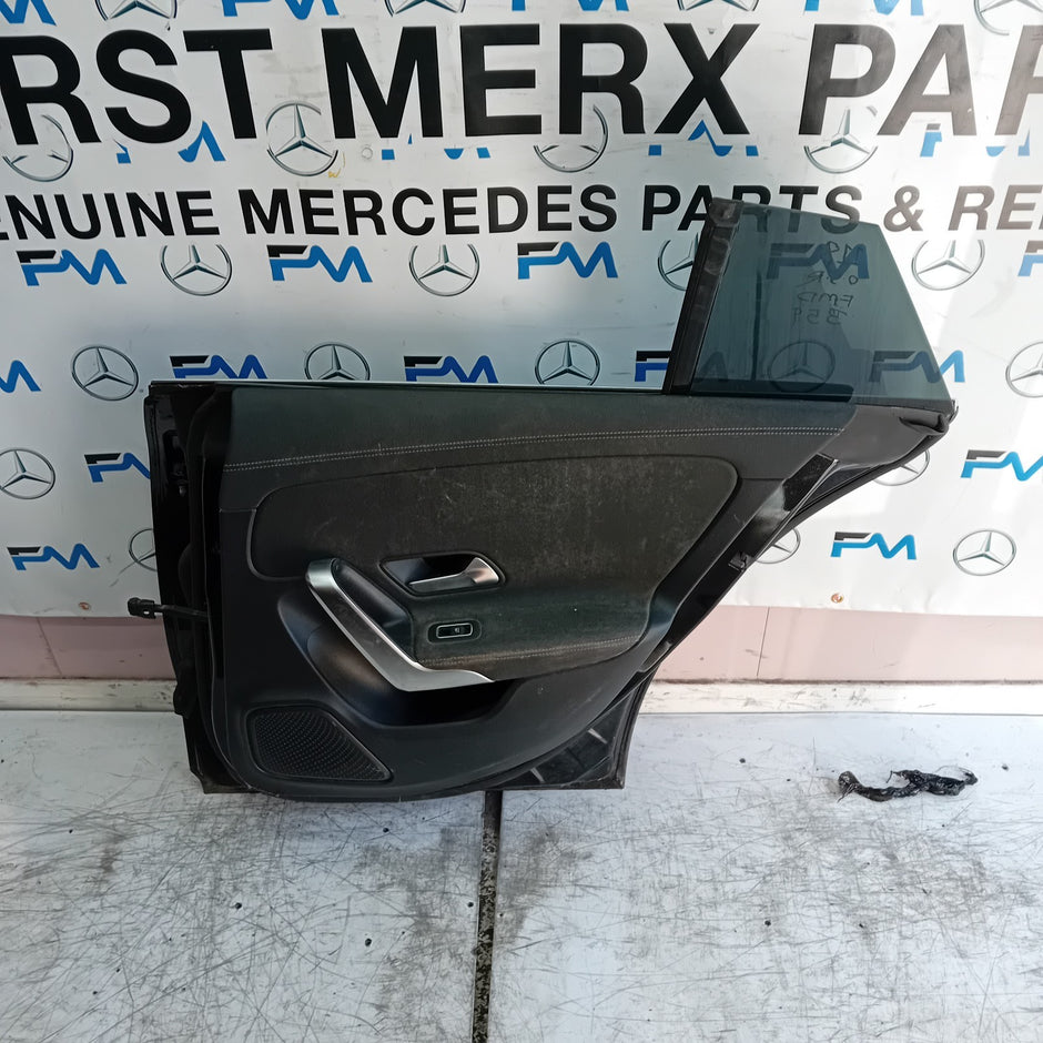 MERCEDES BENZ CLA W118 DRIVER REAR DOOR OSR 2019 ON BLACK COMPLETE FMD359