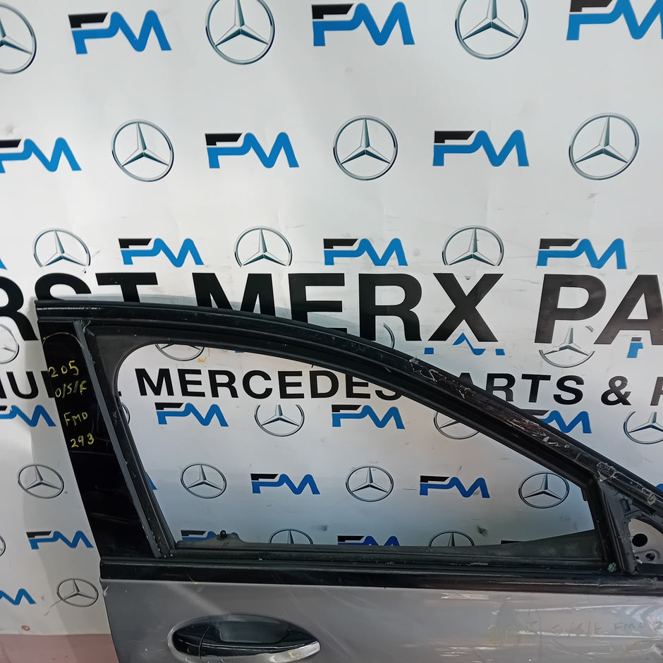 MERCEDES C-CLASS W205 DRIVER FRONT DOOR OSF SILVER 2014 ON COMPLETE FMD293