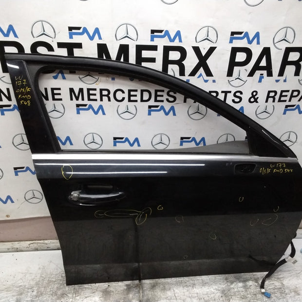MERCEDES BENZ  A-CLASS W177  DRIVER FRONT DOOR OSF BLACK 2018-22 FMD548