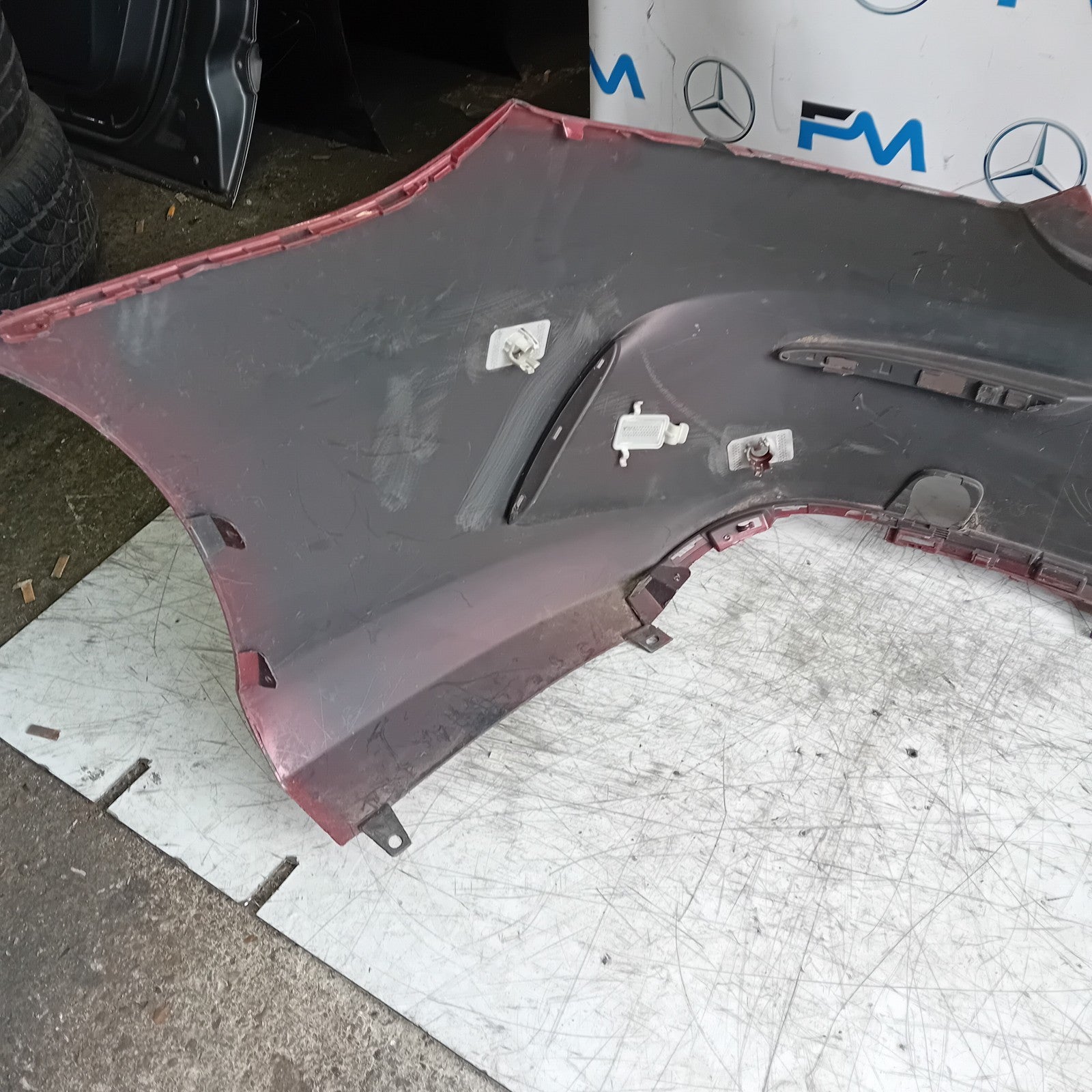 MERCEDES BENZ C-CLASS C205 CP REAR BUMPER 2014 RED FMX46