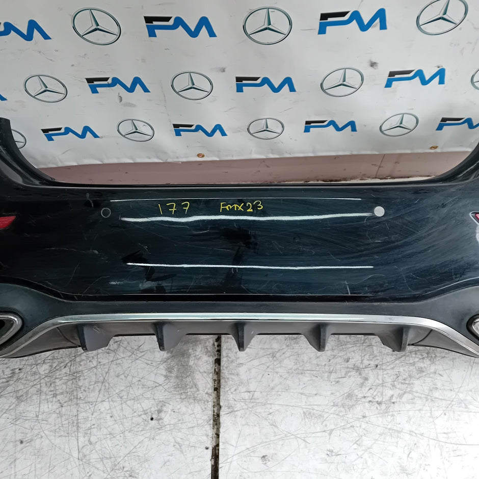 MERCEDES BENZ  A-CLASS W177 REAR BUMPER 2018 A1778800002 BLACK COMPLETE FMX23
