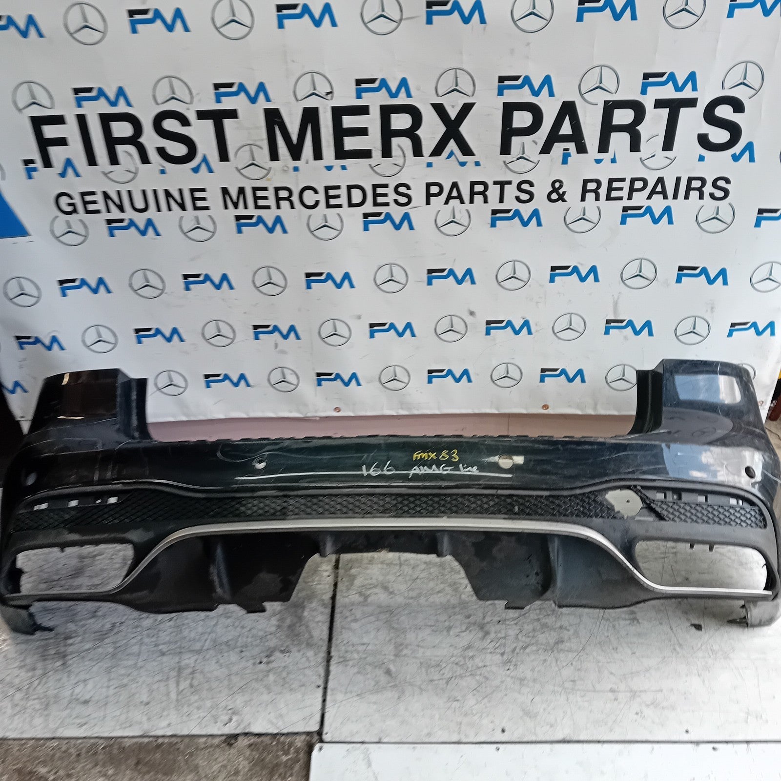 MERCEDES BENZ  GLE W166 SALOON REAR BUMPER BLACK 2016 A1668853024 FMX83