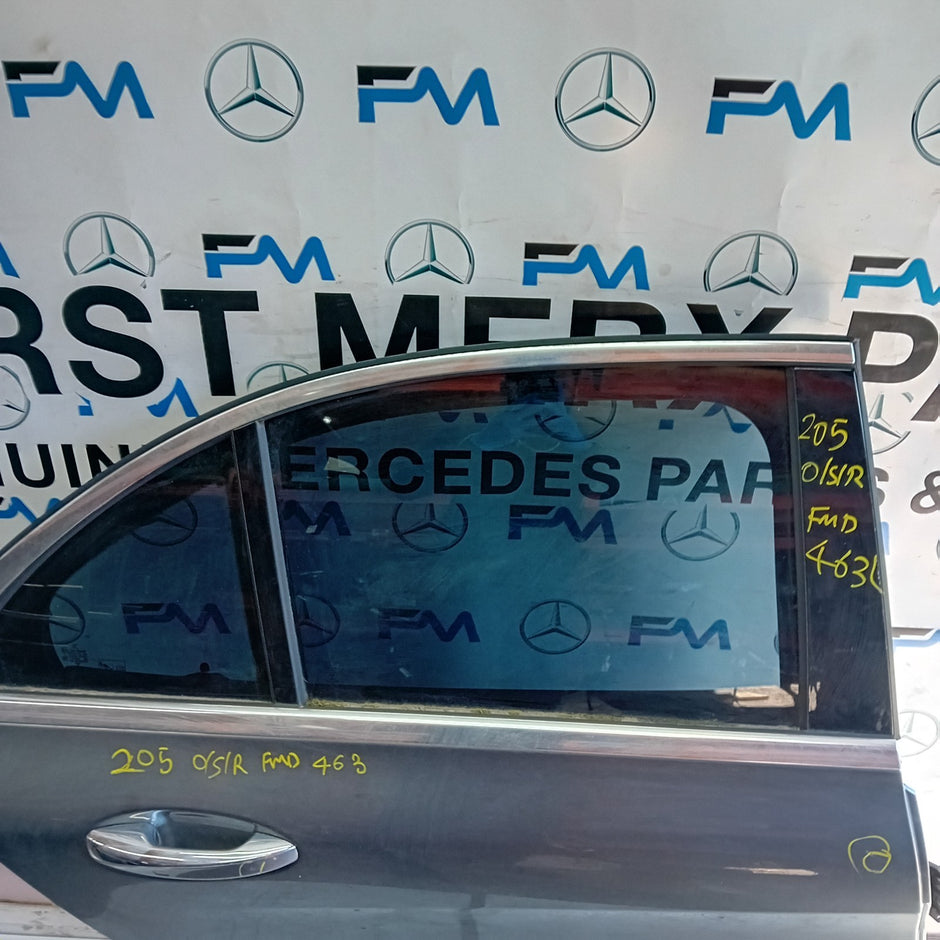 MERCEDES C-CLASS W205 SLN DRIVER REAR DOOR OSR GREY 2014 COMPLETE FMD463