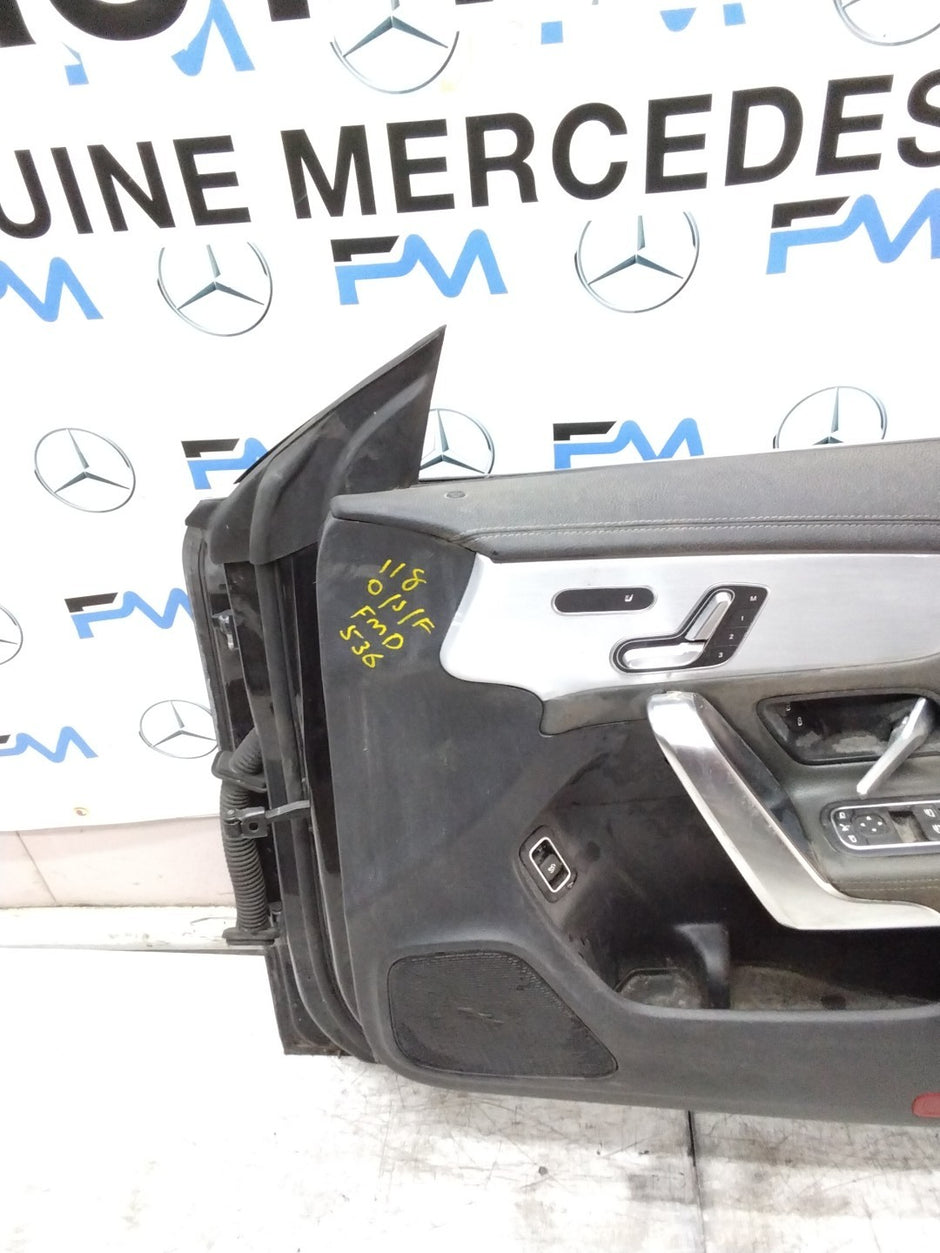 MERCEDES CLA W118  DRIVER FRONT DOOR OSF BLACK 2019-23 COMPLETE FMD536