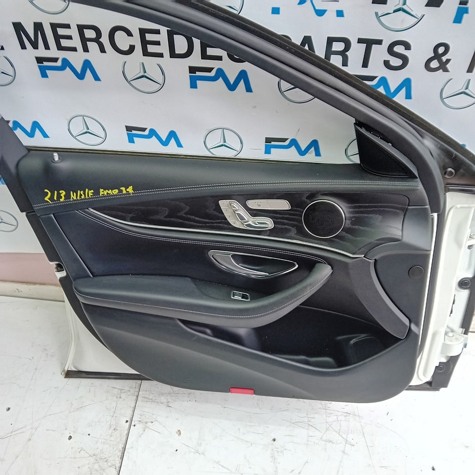 MERCEDES BENZ E-CLASS W213 PASSENGER SIDE FRONT DOOR N/S/F COMPLETE WHITE FMD34