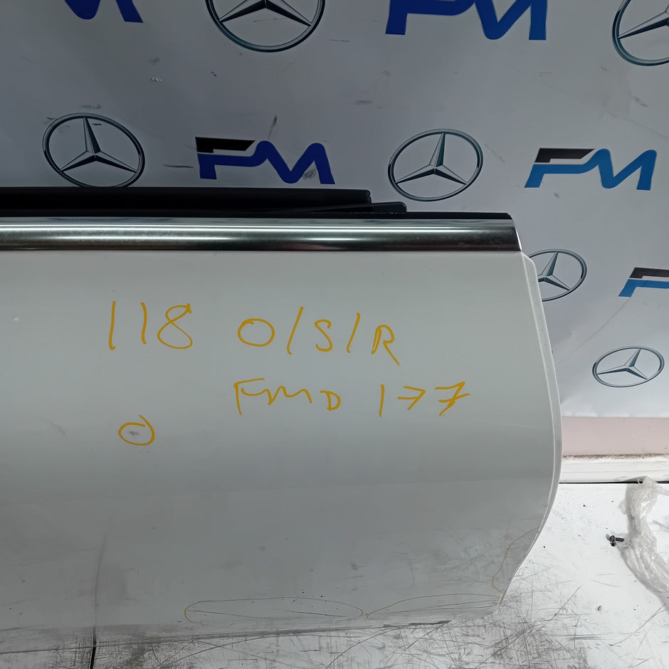 MERCEDES BENZ W118 CLA DRIVER SIDE REAR DOOR OSR WHITE 2019 ON COMPLETE FMD177