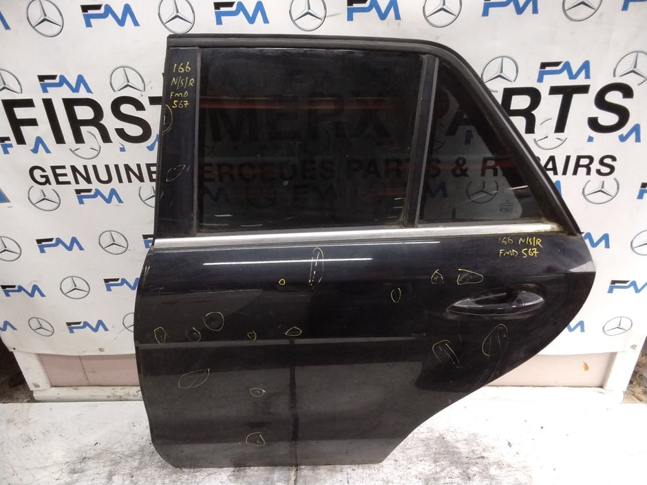 MERCEDES BENZ  M-CLASS W166  PASSENGER REAR DOOR NSR  BLACK 2011-15  FMD567