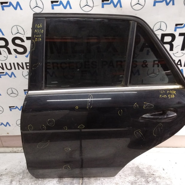 MERCEDES BENZ  M-CLASS W166  PASSENGER REAR DOOR NSR  BLACK 2011-15  FMD567